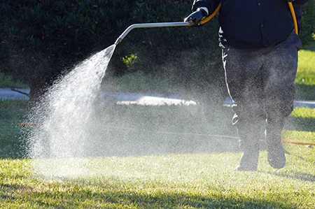 spraying liquid aeration